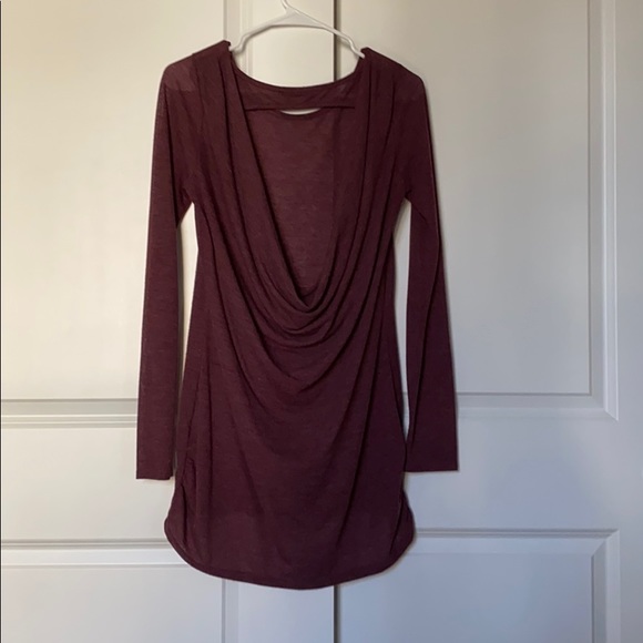 BKE red- plum open back tunic - Picture 2 of 2